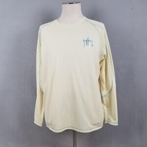 Guy Harvey Shirt Mens Large Yellow Bluewater Long Sleeve Performance‎ Fishing